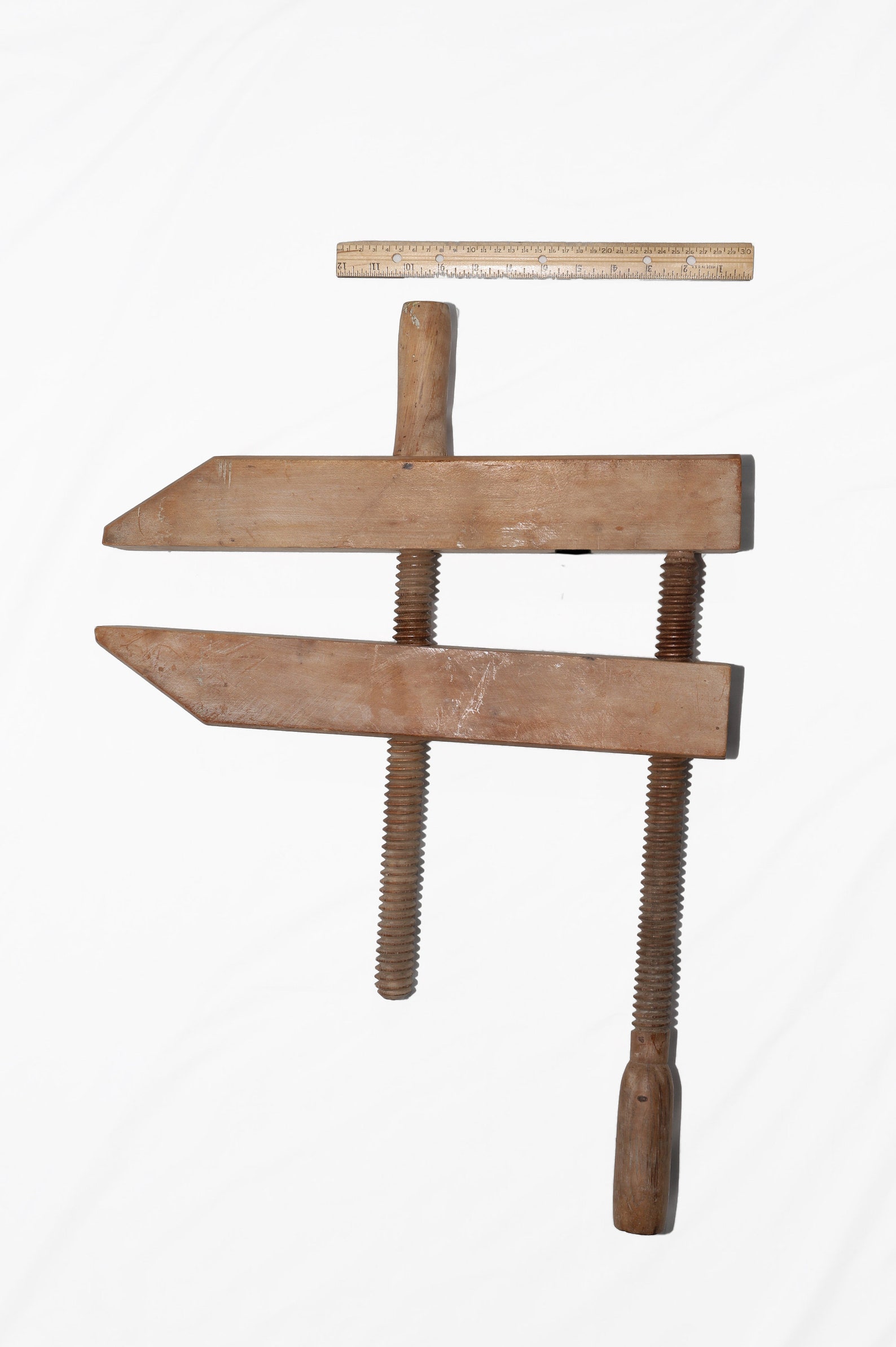 Large Wood Clamp With 18 Inch Jaws and 20 Inch Wood Spindles Etsy