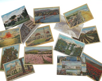 Vintage Postcards From California – 14 Postcards Included