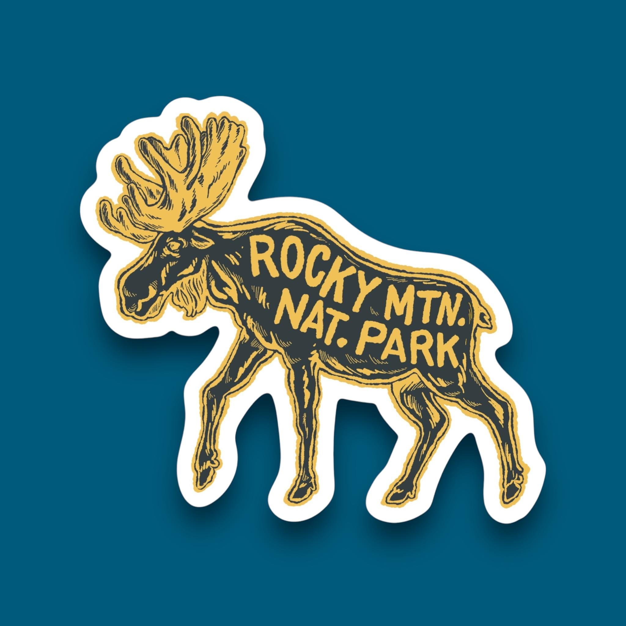 Rocky Mountain Moose Sticker - Etsy