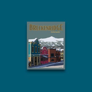 Breckenridge Colorado Poster Sticker | Waterproof Sticker
