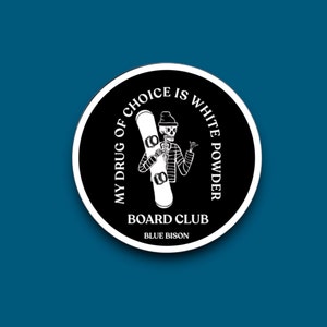 Black snowboard club vinyl sticker | waterproof & Weatherproof