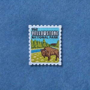 Yellowstone National Park Retro Embroidered Patch | Iron On Backing