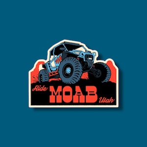 Ride Moab Utah Razor Sticker | Waterproof Sticker