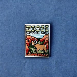 Zion Big Horn Sheep Patch | Iron On Backing