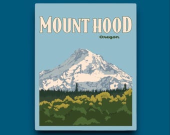 Mount Hood Oregon Poster Sticker| Waterproof Sticker