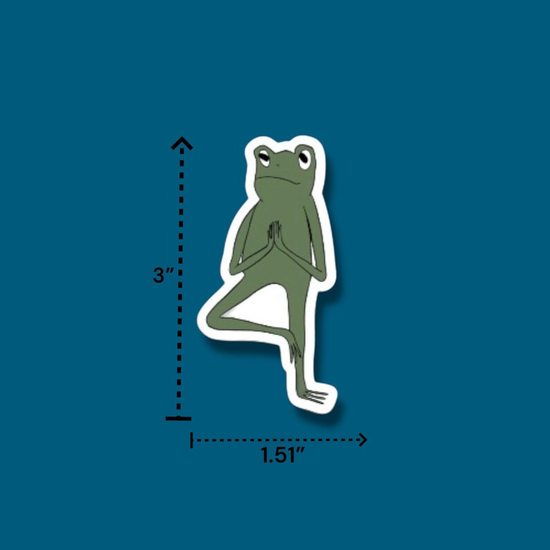 Tree Pose Frog Sticker | Waterproof & Weatherproof Vinyl Sticker Decal ...