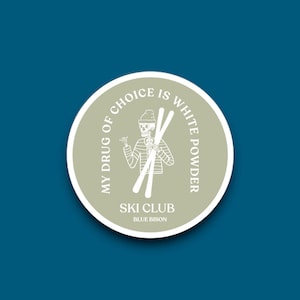 Ski Club Sage | Waterproof Sticker