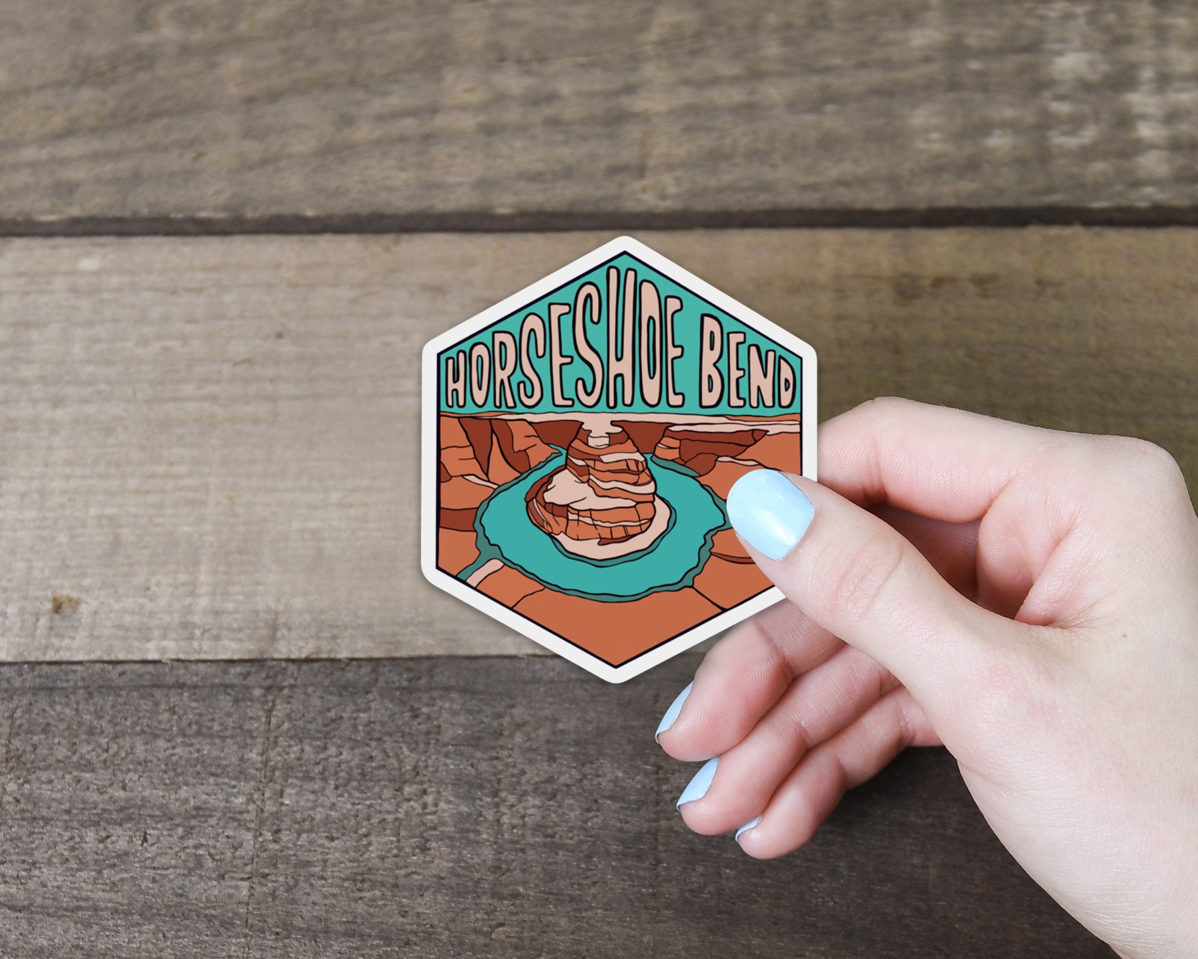 Horseshoe Bend (Honeycomb Series) | Waterproof Sticker