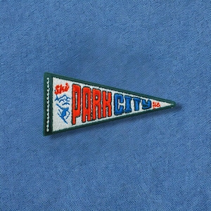 Park City Pennant Flag Patch, Embroidered Patch | Iron On Backing