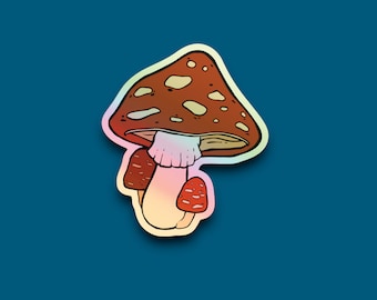 Shroomie Holographic Sticker | Waterproof Sticker