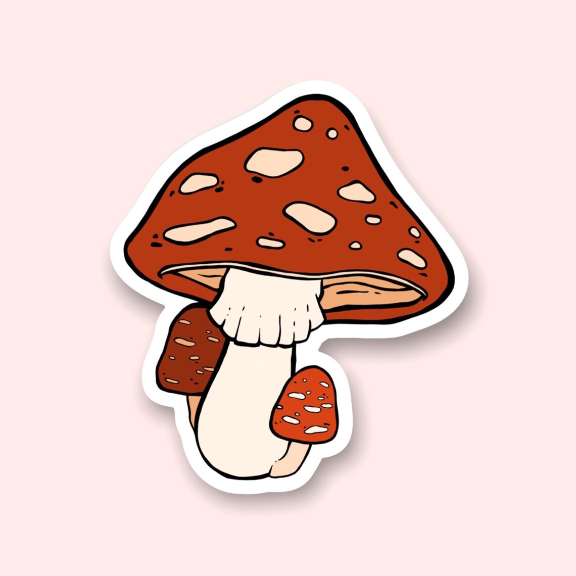Shroomie Mushroom Sticker Non Holographic Sticker - Etsy
