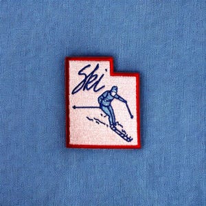Utah State Skiing, Embroidered Patch | Iron On Backing