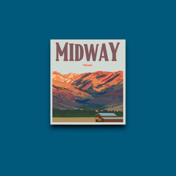 Midway, Utah- Poster Sticker | Waterproof Sticker