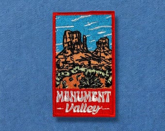 Monument Valley, Embroidered Patch | Iron On Backing