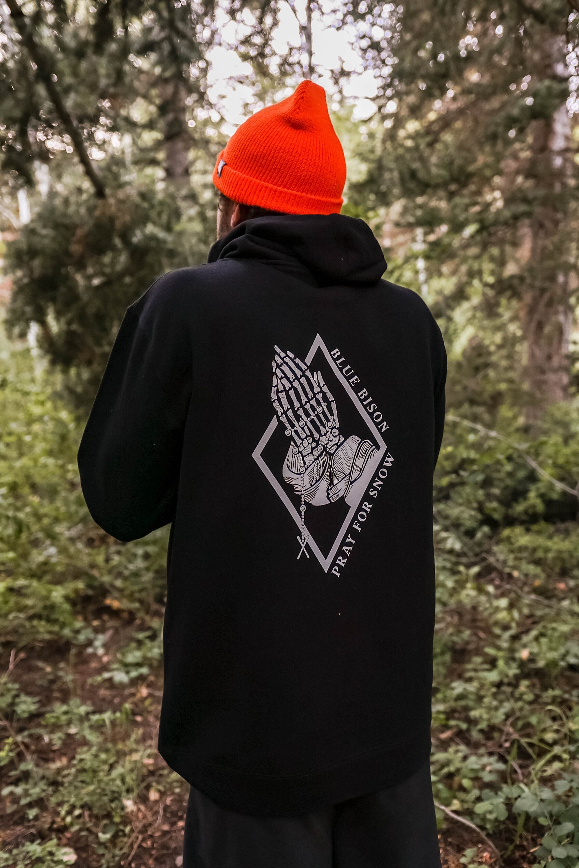 Pray for Snow Hoodie black Etsy
