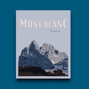 Mont Blanc France- Poster Sticker | Waterproof Sticker