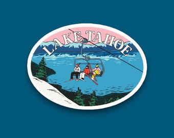 Lake Tahoe Chairlift Waterproof Sticker