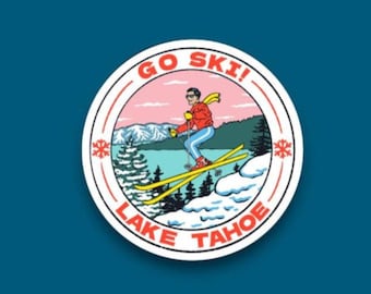 Go Ski Lake Tahoe Waterproof Sticker