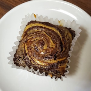 Mini Carob Cakes with Peanut Butter Swirls, Fresh-Baked - Healthy, Organic, Gluten-free, Dairy-free, Egg-free, Soy-free, Cane-Sugar-free