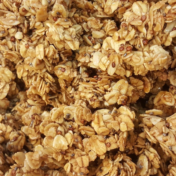 Super Six Mix Granola - Healthy, Fresh-Baked, Organic, Vegan, Gluten-Free, Sweetened Only With Dates