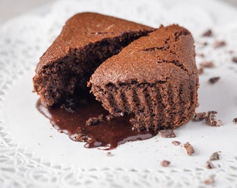 Molten Chocolate Brownies - Healthy, Organic, Gluten-Free, Dairy-Free, Cane-Sugar-Free, Vegan