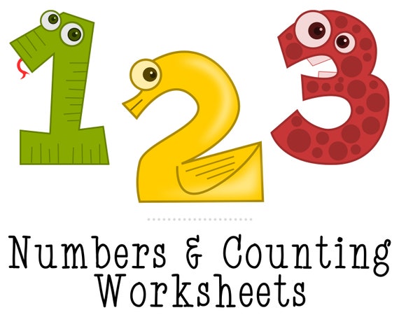 Numbers And Counting Preschool Printables Learning Worksheets Etsy Numbers And Counting Preschool Printables Learning Worksheets Etsy