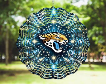 8 inch Football Wind spinner, NFL, Outdoor Decoration, Jaguars, Vikings, Chiefs, Saints, Raiders, Yard Art, Windspinner, Wind Spinners, Gift