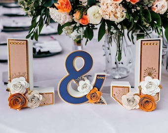 Wedding Custom 3D Letters | Wedding Decor | Table Centerpieces | Initials Sign | Floral Decor