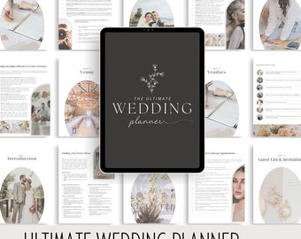 The Ultimate Wedding Planner Printable | 67 Pages Template Wedding Planner | Wedding Itinerary | Wedding Planning Checklist