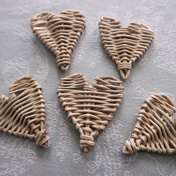 Small Vine Hearts (packs of 5) - Valentine - Chinchilla/Rat/Degu/Rabbit/Guinea Pig/Squirrel/Hamster Chew Toy Cage Accessories Toss Toy