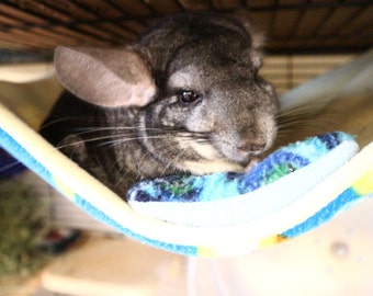 Various Patterns Large Chin-safe All Anti-Pill Fleece Hammock Bed - Chinchilla / Rat / Degu Cage Accessory