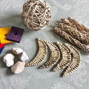 Come mastichi? - Set di giocattoli da masticare per cincillà/ratto/degu/coniglio/porcellino d&#39;India/criceto, parti di giocattoli da lancio, accessori per gabbie