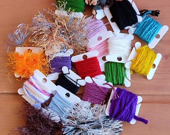Bolsa misteriosa hecha de hilo, para hacer tarjetas, diarios, etiquetas de regalo/diario, tejer y hacer álbumes de recortes.