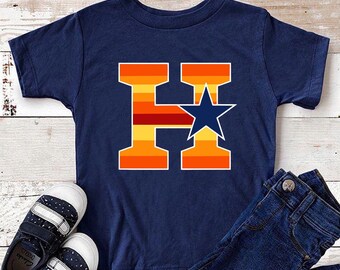 Astros Fan HTX Houston Baseball Stadium Kids T-shirt Baby Toddler Youth Tee