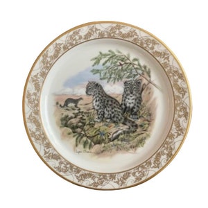 Lenox Presents Nature&#39;s Nursery Snow Leopards Plate - Limited Edition