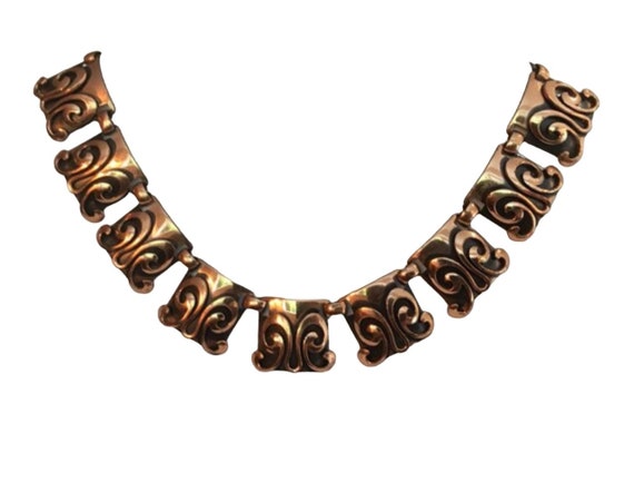 FREE SHIPPING - Vintage Copper Necklace - image 1