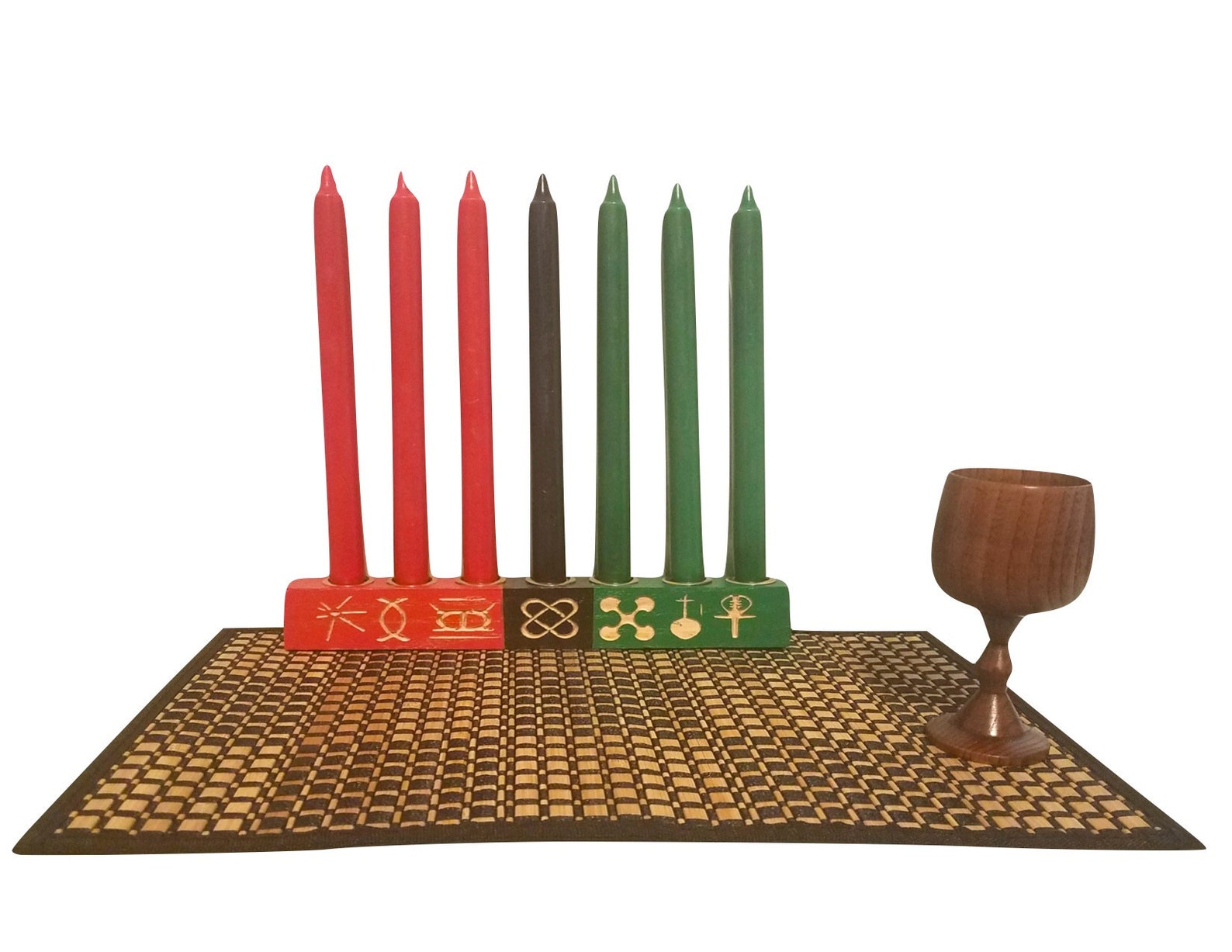 Kwanzaa Kinara Engraved seven Principles of Etsy