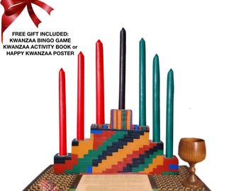 Celebração de Kwanzaa Kinara - Edição Limitada da Diáspora Africana ESCOLHA SEU DESIGN