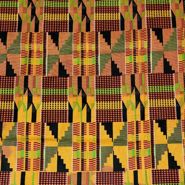 Kente Fabric, Ankara Print, Kente Fabric by the Yard, Kente Wax Fabric