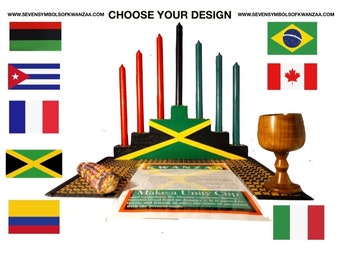 Kwanzaa Kinara Celebration -African Diaspora Limited Edition CHOOSE YOUR DESIGN