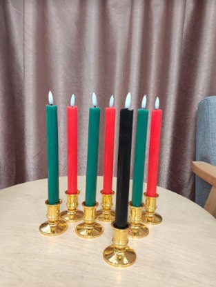 Kwanzaa Candles- Flameless Electric Battery Operated Candles