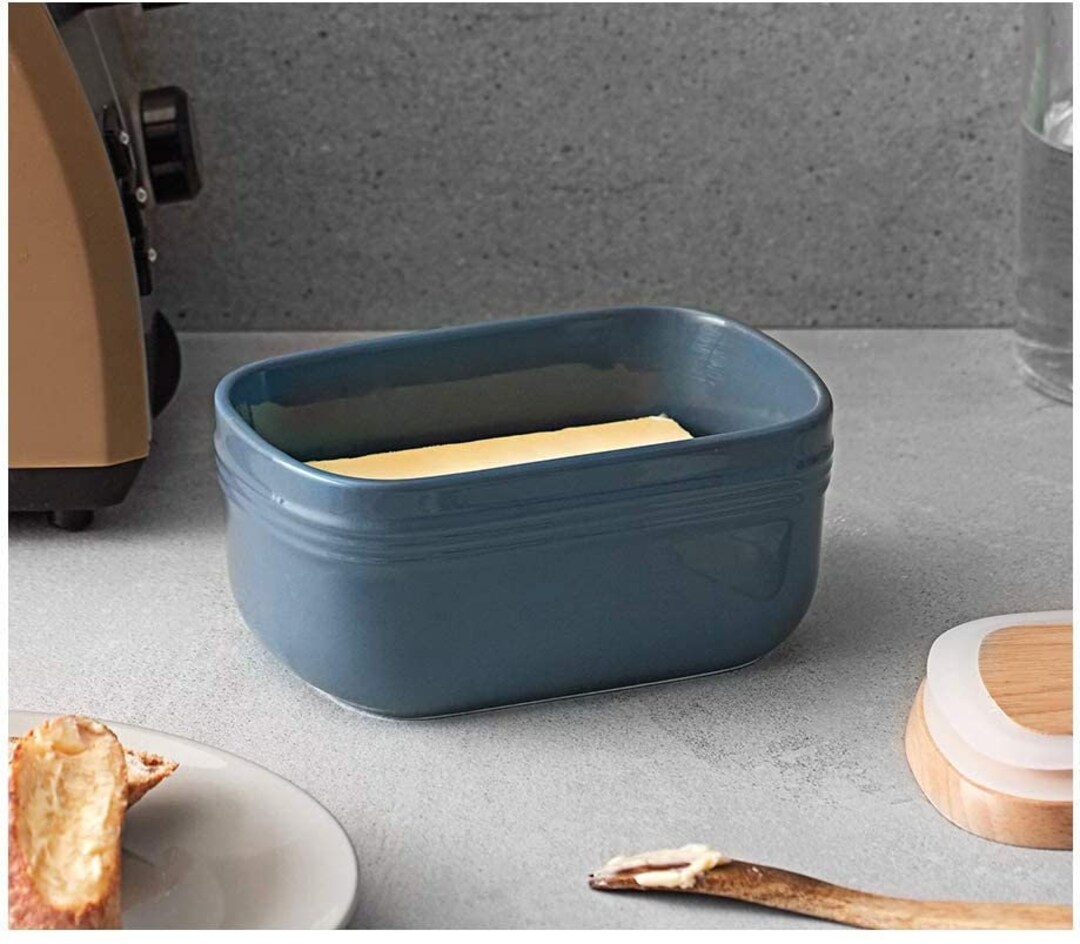 Porcelain Butter Dish, Extra Large Butter Dish With Cover Airtight