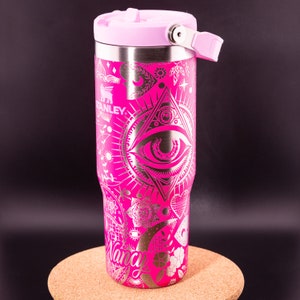 Stanley Engraved | Engraved 30oz Tumbler | Stanley IceFlow Flip Straw Tumbler | Personalized Tumbler | Custom Tumbler | Boho Love