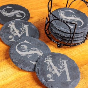 Monogram Slate Coasters