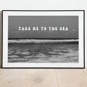 cute coastal wall art print, black and white photography fine art, ocean photography art print, coastal decor, beach house wall art prints