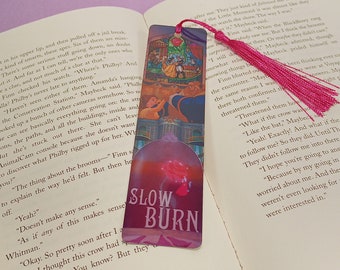 Slow Burn Book Trope Inspired Metal Disney Bookmark - Disneyland - Walt Disney World - Forge and Tinker