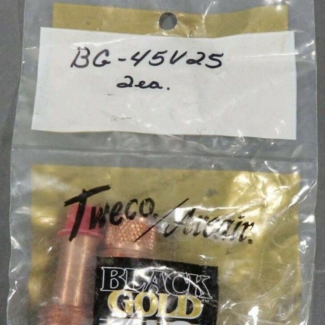 Tweco Blk Gold 2-pk Gas Lens Collet Body 45V25 1/16 for Tig Welding ...