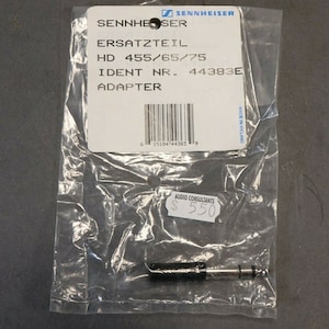 Genuine SENNHEISER Headphone Cable Adapter 44383E 3.5mm to 1/4&quot; HD455 HD65 HD75