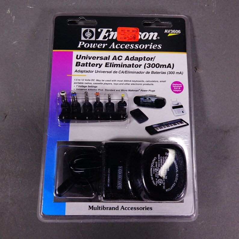 Emerson Power Accessories Av3606 Universal Ac Adaptor “New In Package” 画像 1