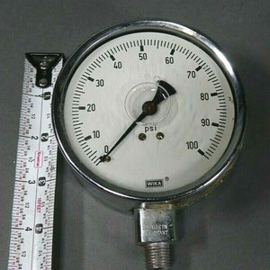 WIKI 4&quot; Diameter Oil Filled 0-100 psi Gauge 1/4&quot; NPT Made in Germany